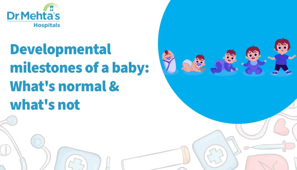 developmental milestones of a baby banner