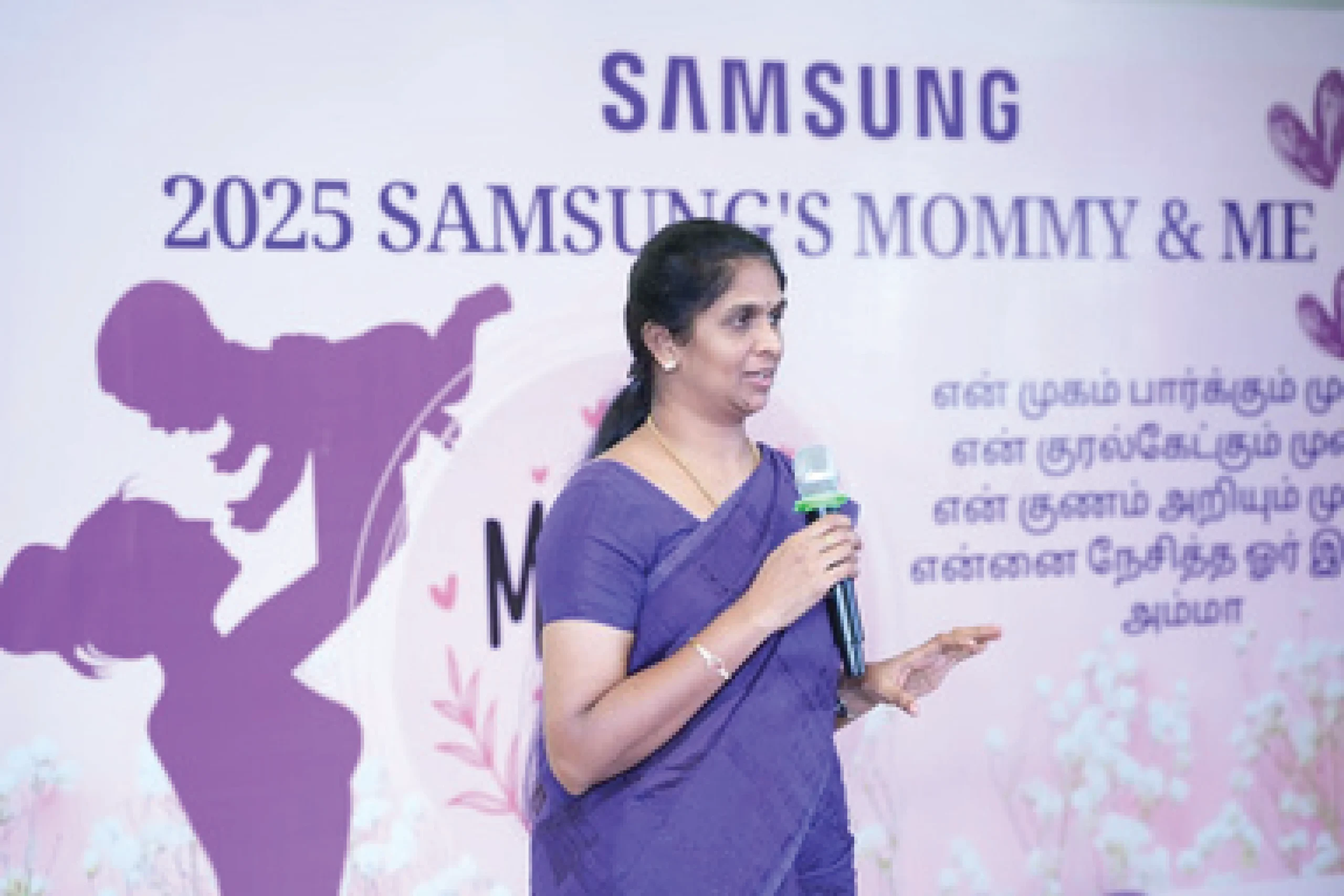 Dr. Rose Racheal at Samsung Company giving speech