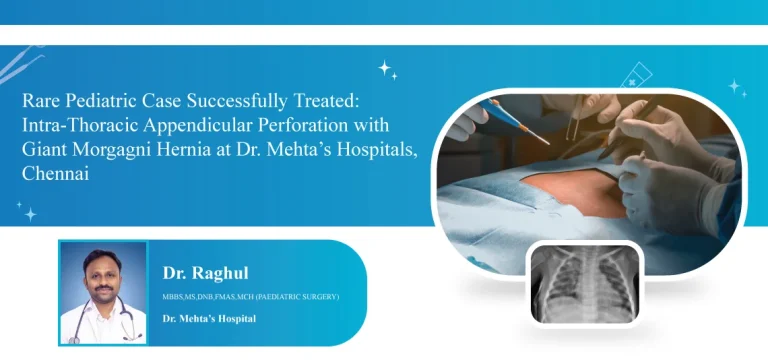 Dr. Raghul, Pediatric Surgery, Case study banner