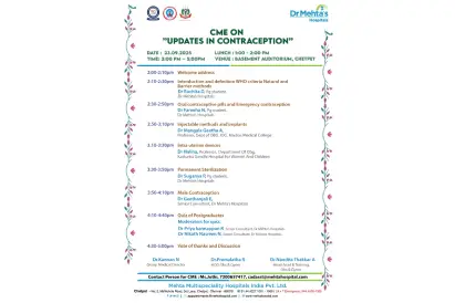 CME at Dr Mehta Hospital, Sep-2025