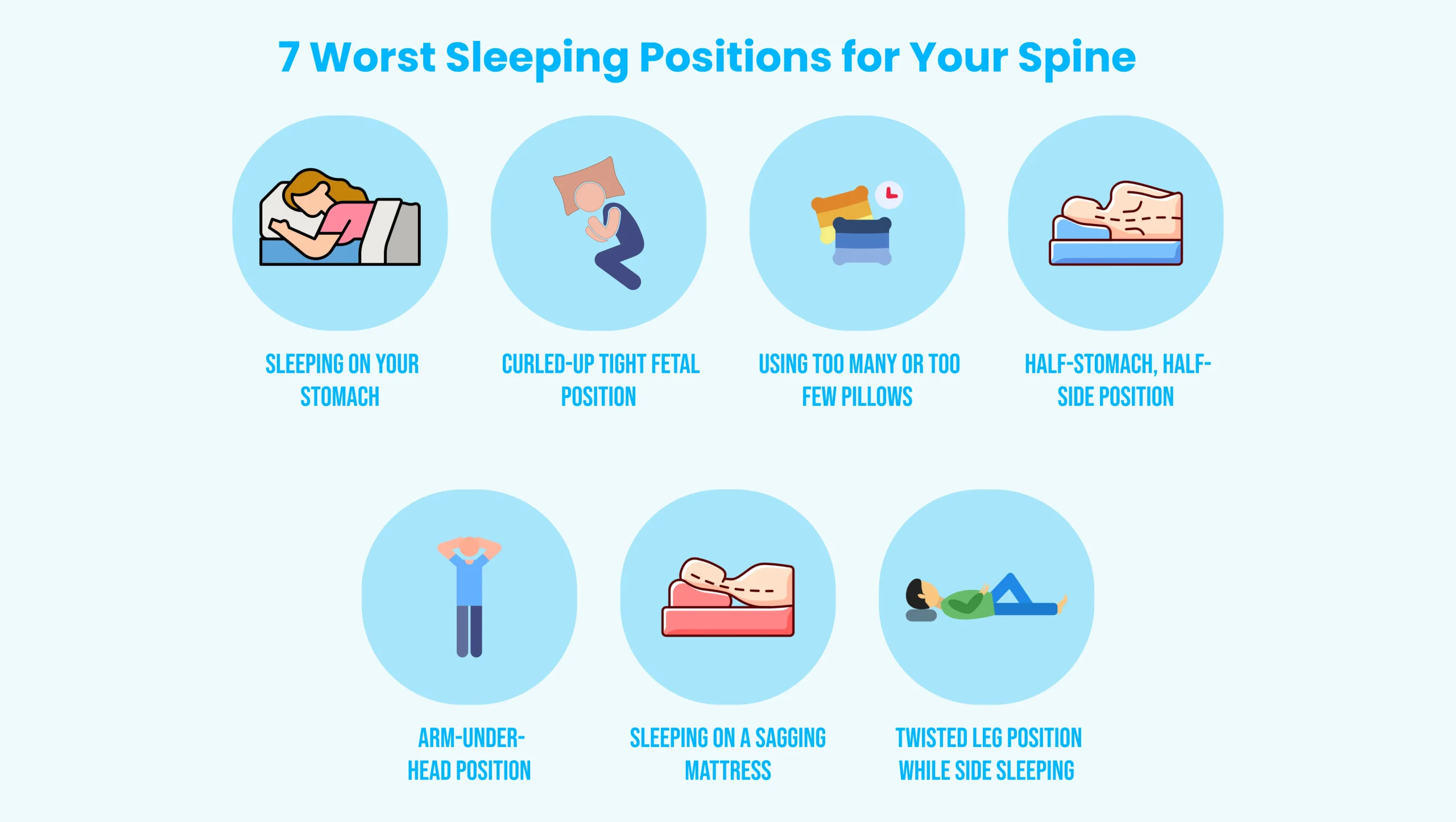Worst sleeping position that harms your spine