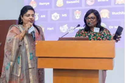 Dr. Priya Kannapan at Yuva OGSSICON 2025 – Quiz Master and Chairperson