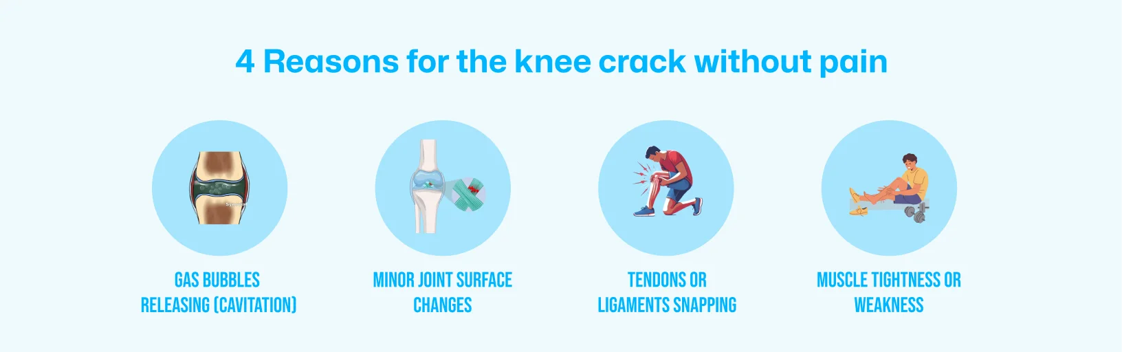 4 reason for knee crack without pain