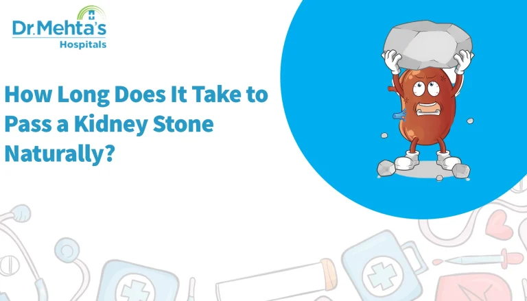 Illustration showing how long does it take to pass a kidney stone naturally.