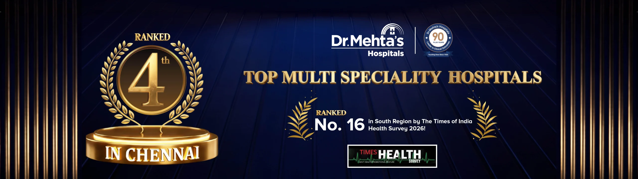 Times of India 2026 ranking | Dr Mehta's Hospitals