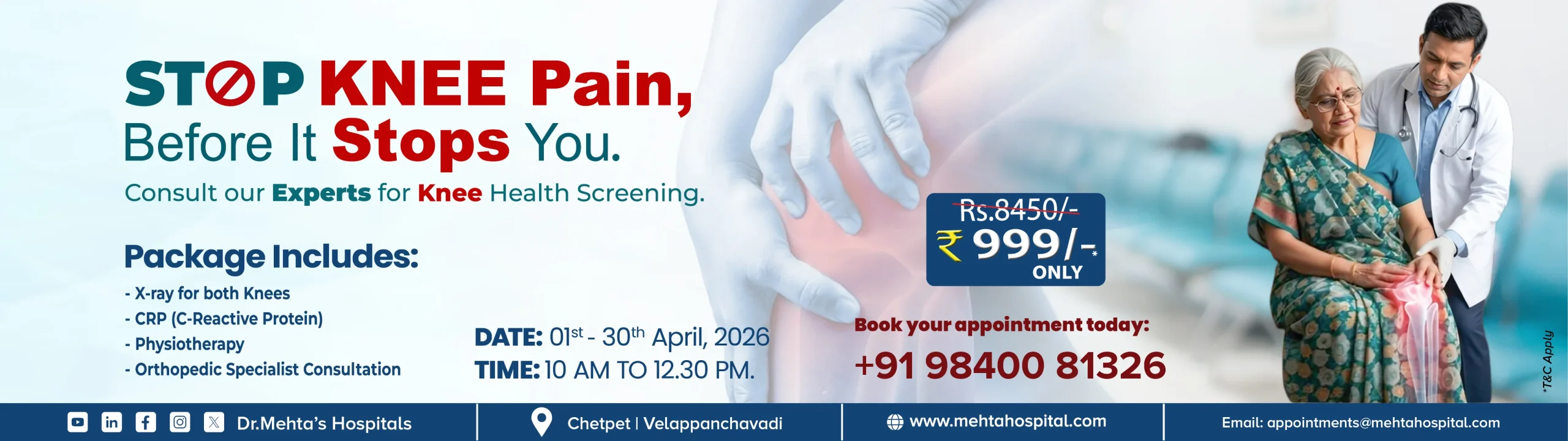 Knee Campaign banner - April 2026