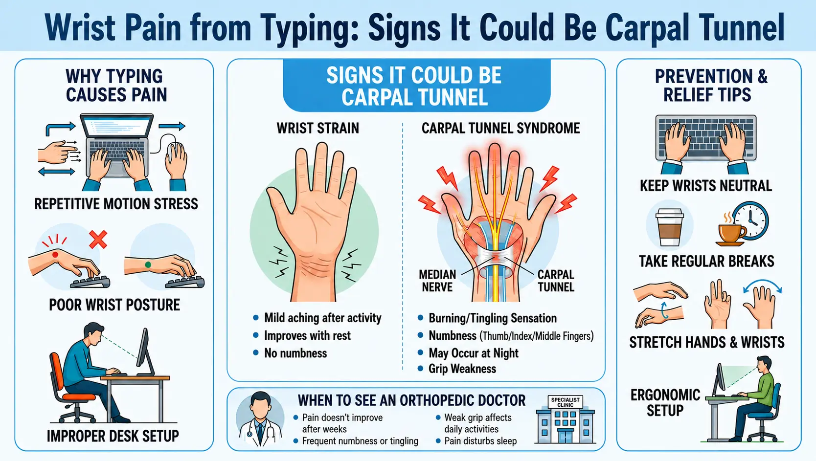Wrist Pain from Typing Signs It Could Be Carpal Tunnel