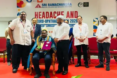 12. Dr. Mugundhan Received Best Teacher Award at International Conference