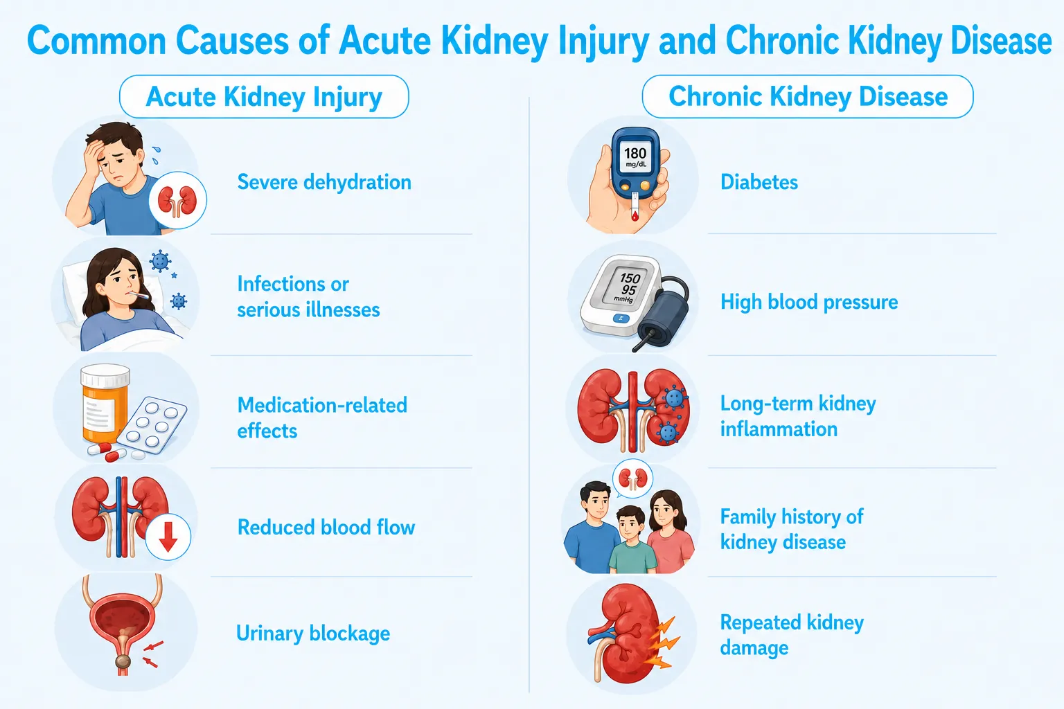 Common Causes of AKI & CKD