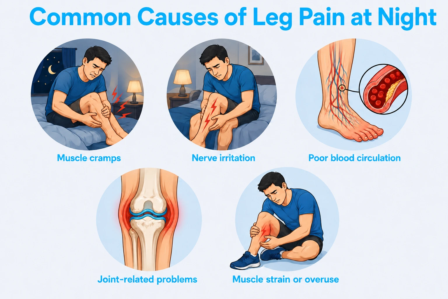 Common Causes of leg pain at night
