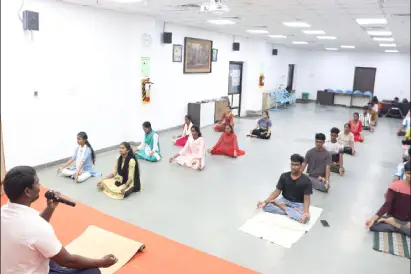 International Yoga Day Celebrated at Global Campus