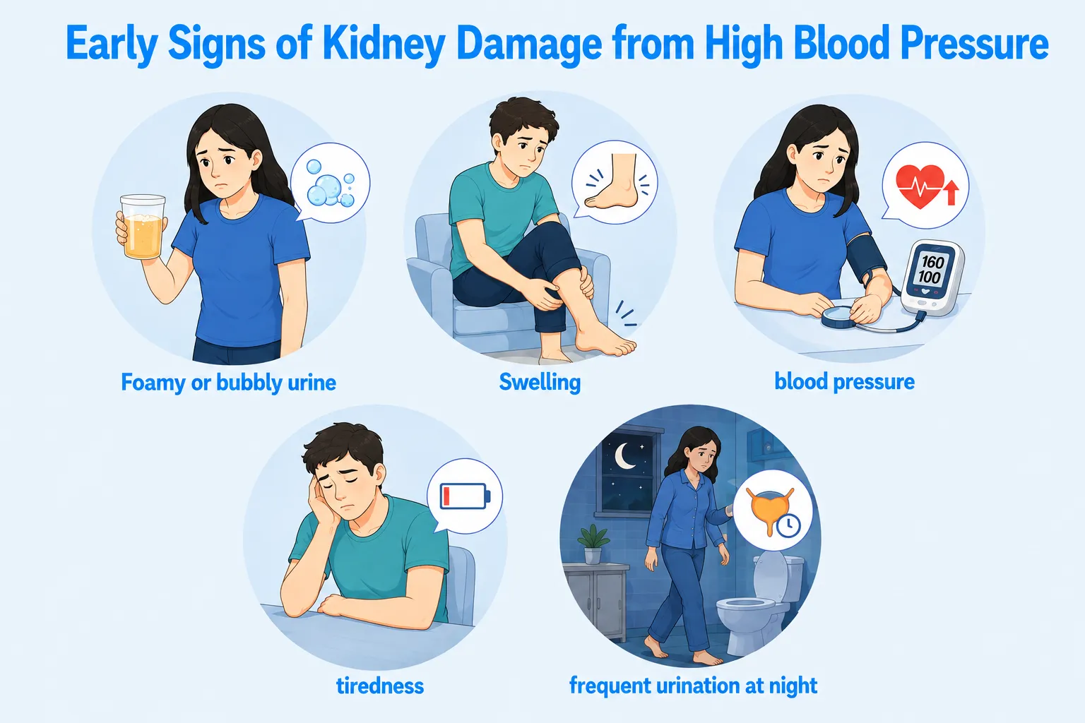 Early Signs of Kidney Damage from High Blood Pressure