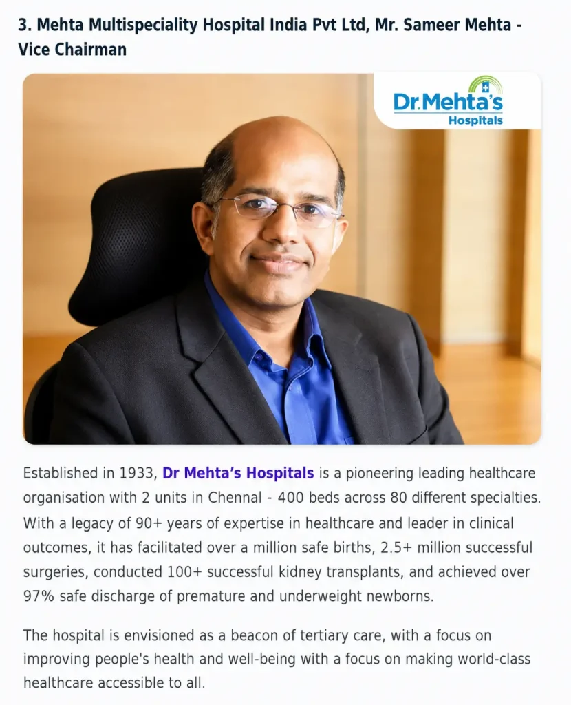 Dr. Mehta's Hospitals recognized by The Times of India as one of the Most Promising Brands to Watch in 2024.