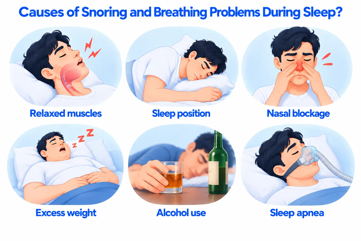 Causes of Snoring and Breathing Problems During Sleep